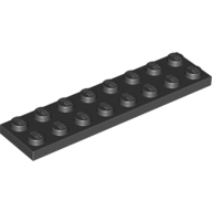 Lego destička 2x8, černá (303426)